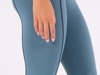 Legging Fitness Feminina Azul Com Pesponto Oasis Dlk