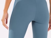 Legging Fitness Feminina Azul Com Elástico Lateral Oasis Dlk