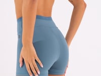 Short Fitness Feminino Azul Com Elástico Na Cintura Oasis Dlk