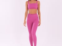 Legging Fitness Feminina Rosa Fúcsia Com Elástico Oasis Dlk