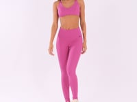 Legging Fitness Feminina Rosa Fúcsia Com Elástico Lateral Oasis Dlk