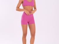 Short Fitness Feminino Rosa Fúcsia Com Elástico Na Cintura Oasis Dlk