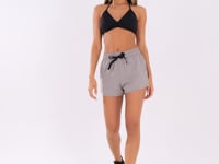 Short Feminino Moletinho Cinza Com Bolsos Oasis Dlk