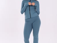 Casaco Feminino Azul Gola Alta E Zíper Oasis Dlk