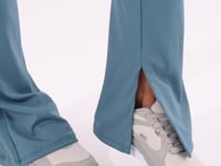 Calça Flare Feminina Azul Com Fenda Oasis Dlk