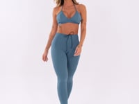 Legging Fitness Feminina Azul Com Cadarço Oasis Dlk