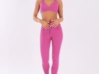 Legging Fitness Feminina Rosa Fúcsia Com Cadarço Oasis Dlk
