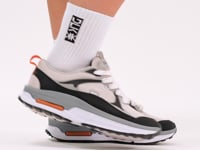 Tênis Esportivo Feminino Cinza Preto E Laranja Dlk