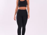 Top Cropped Fitness Feminino Preto Com Recortes Oasis Dlk