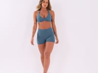 Top Fitness Feminino Nadador Azul Oasis Dlk