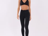 Legging Fitness Feminina Preto Com Cadarço Oasis Dlk