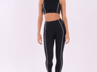 Legging Fitness Feminina Preto Com Pesponto Oasis Dlk