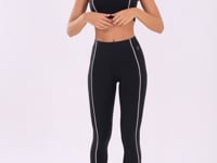 Top Fitness Feminino Preto Com Pesponto Oasis Dlk