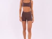 Top Fitness Feminino Marrom Com Alças De Elástico Oasis Dlk
