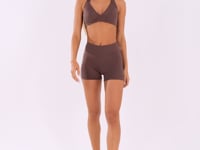 Top Fitness Feminino Nadador Marrom Oasis Dlk