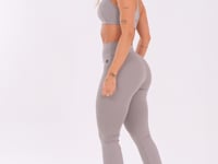 Top Fitness Feminino Nadador Cinza Com Recortes Oasis Dlk