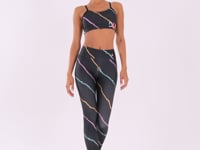 Top Fitness Feminino Com Bojo Estampado Neon Energetic Printed Dlk