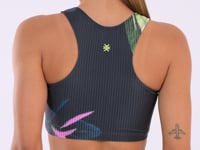 Top Fitness Feminino Nadador Estampado Neon Hypnotic Printed Dlk