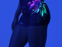 Short Fitness Feminino Estampado Neon Hypnotic Printed Dlk