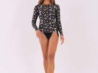 Blusa Uv Manga Longa Estampada Aurora Tropical Al Mare Dlk