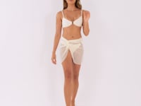 Saia Pareô De Tela Feminina Off White Al Mare Dlk