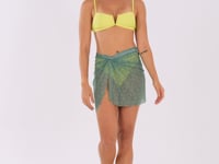Saia Pareô Feminina Estampada Cestaria Verde Al Mare Dlk