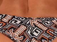 Calcinha Biquíni Estampada Fio Duplo Orla Geométrica Al Mare Dlk