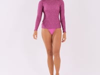 Blusa Uv Manga Longa Estampada Cestaria Rosa Al Mare Dlk