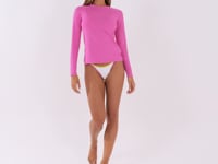 Blusa Uv Manga Longa Rosa Al Mare Dlk