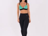 Top Fitness Jacquard Escama Verde Com Elástico Dlk