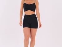 Top Fitness Feminino Preto Transpassado Harmony Dlk