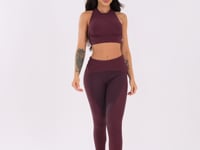 Legging Fitness Feminina Vinho Com Recortes Harmony Dlk