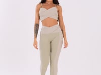 Legging Fitness Feminina Oliva Cós Transpassado Harmony Dlk