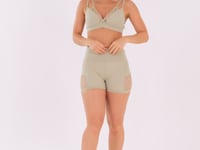 Short Fitness Feminino Oliva Com Recortes Em Tela Harmony Dlk