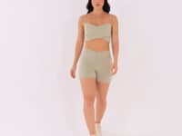 Short Fitness Feminino Oliva Com Cós Transpassado Harmony Dlk