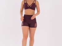 Top Fitness Feminino Vinho Alça Dupla e Tela Harmony Dlk