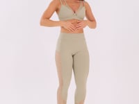 Top Fitness Feminino Oliva Alça Dupla e Tela Harmony Dlk