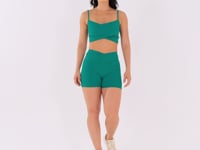 Top Fitness Feminino Verde Transpassado Harmony Dlk
