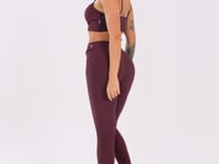 Top Fitness Feminino Vinho Texturizado Transpassado Harmony Dlk