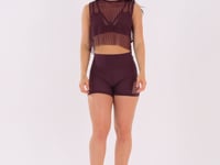 Cropped De Tela Feminino Vinho Harmony Dlk