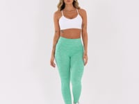Calça Legging Com Costura Lateral Nation Verde Dlk