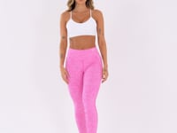 Calça Legging Com Costura Lateral Nation Rosa Dlk