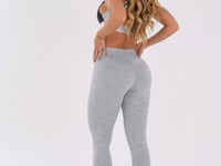 Calça Legging Nation Com Cortes Cinza Dlk