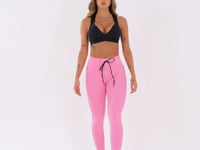Calça Legging Rosa Chiclete Com Cadarço Básica Dlk