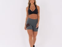 Short Poliamida Grafite Com Tule Dlk