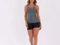 Camiseta Nation Com Alças Finas E Recortes Grafite Dlk