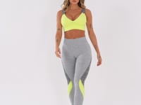 Calça Legging Nation Com Recortes Na Lateral Amarelo Dlk