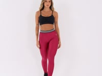 Calça Legging Happiness Com Elástico Étnico E Bolso Cereja Dlk