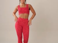 Top Fitness Feminino Euphoria Com Decote Reto Estampa Brush Pink Dlk