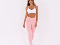 Calça Legging Nation Com Elástico No Pezinho Rosa Dlk